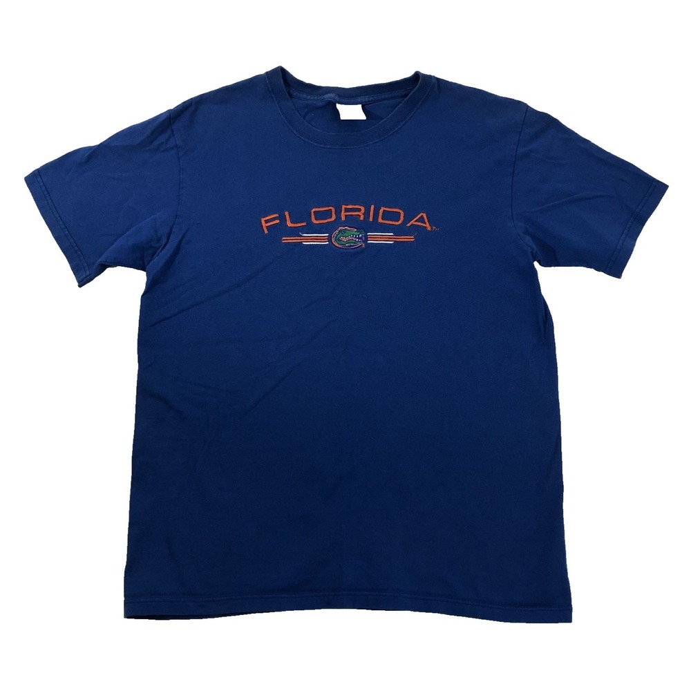M.J. Soffe Florida Gators T-Shirt Mens M Blue Embroidered NCAA Vintage USA Made